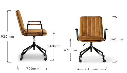 cielo_dursley_office_chair_aged_mustard_dimensions
